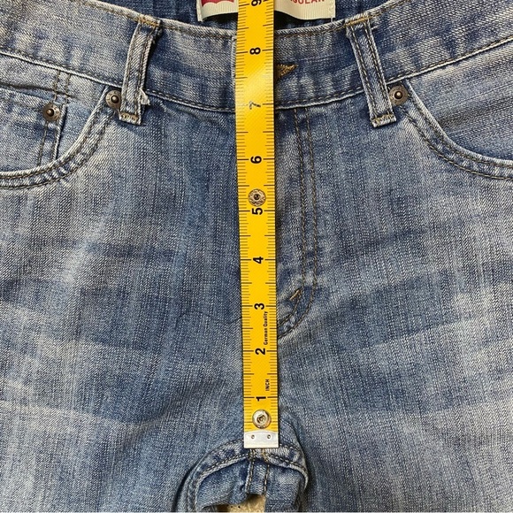 Levis 505 Jeans Boys 12 26x26 Blue Regular Fit Cotton Denim Adjustable Waist - Picture 14 of 16